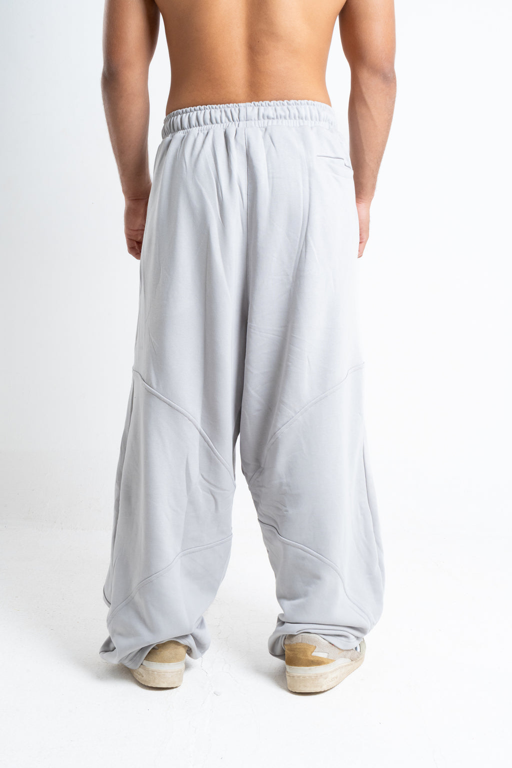 Gray wide leg sweatpants