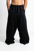 Black wide leg sweatpants