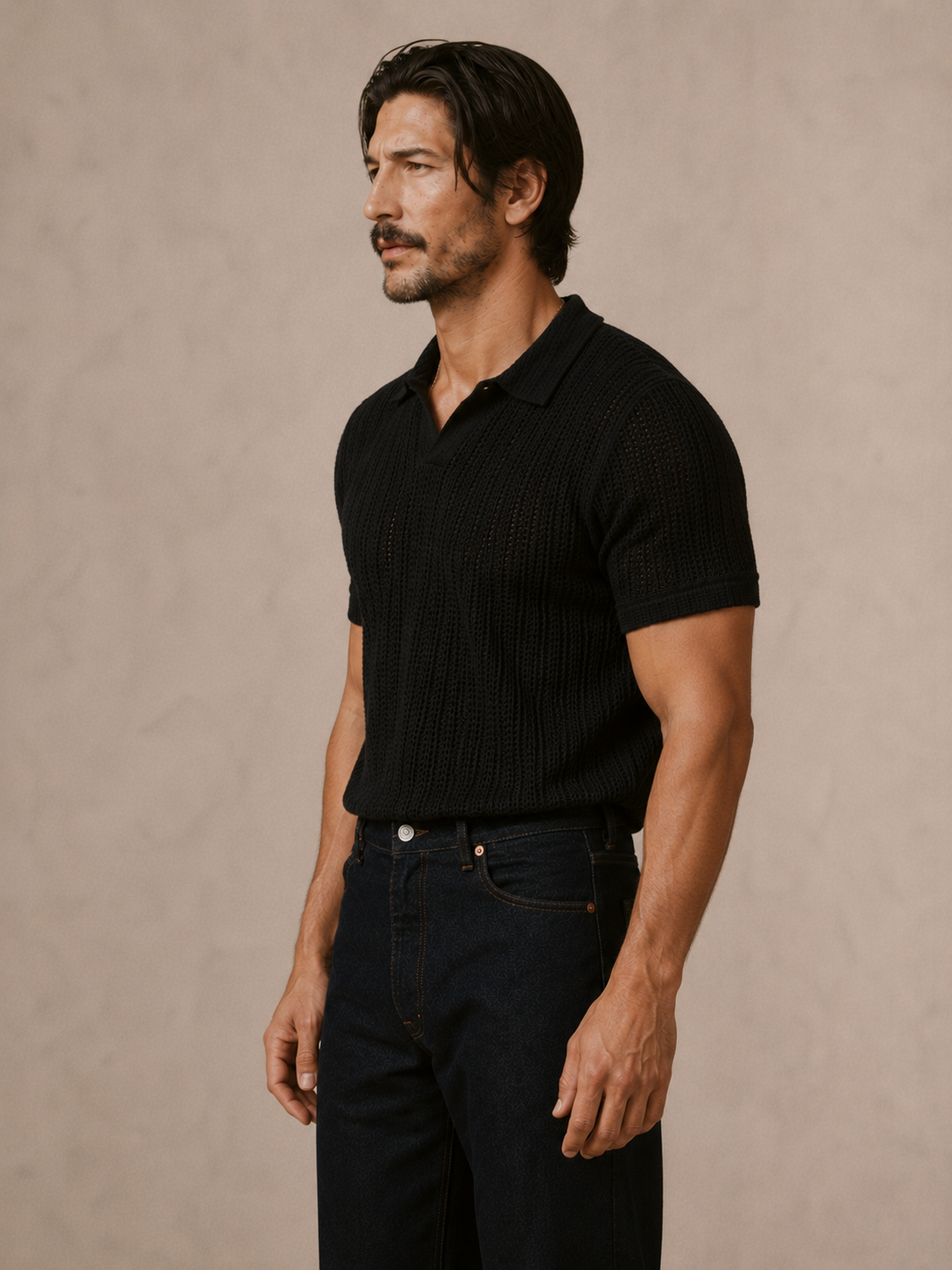 Noir Knit Polo