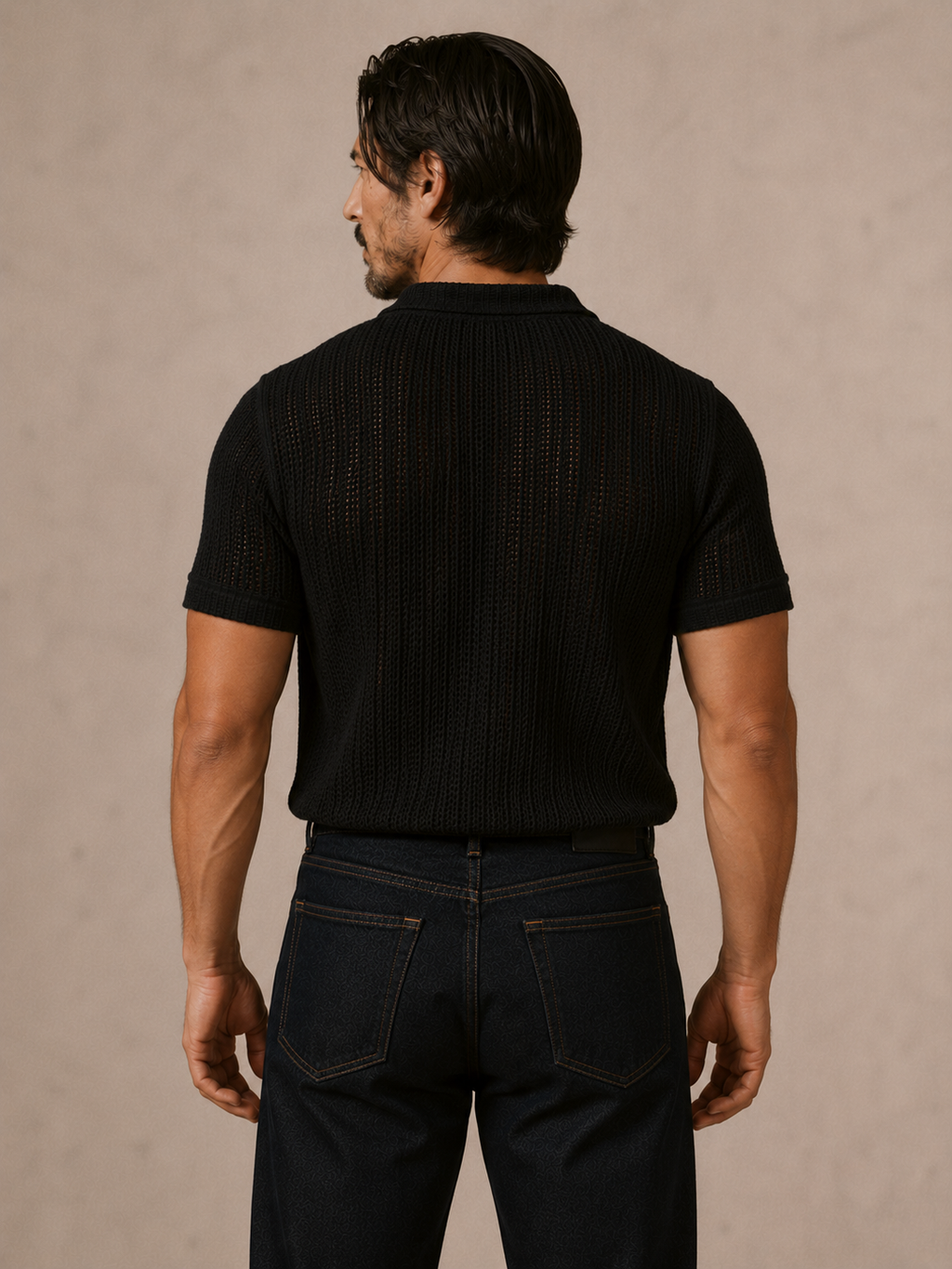 Noir Knit Polo