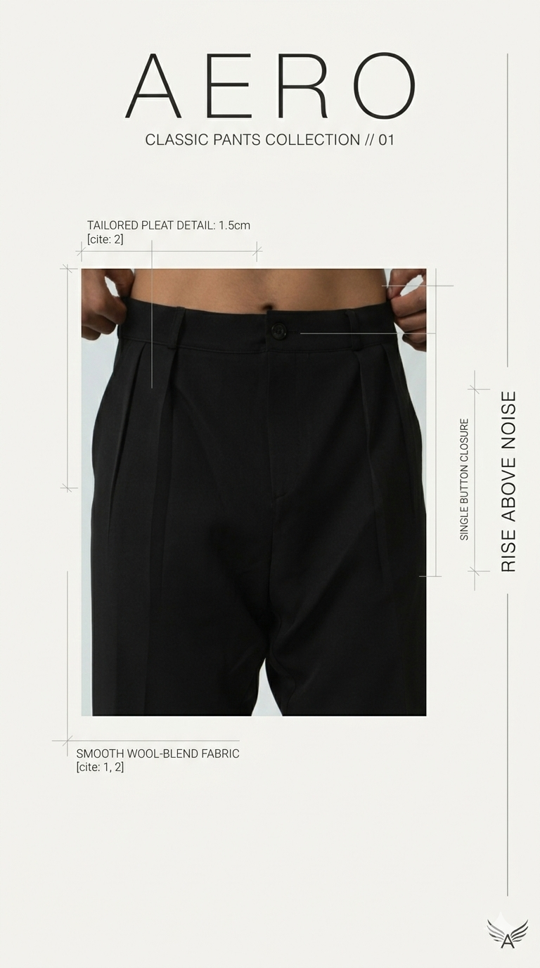 Black pleated pants