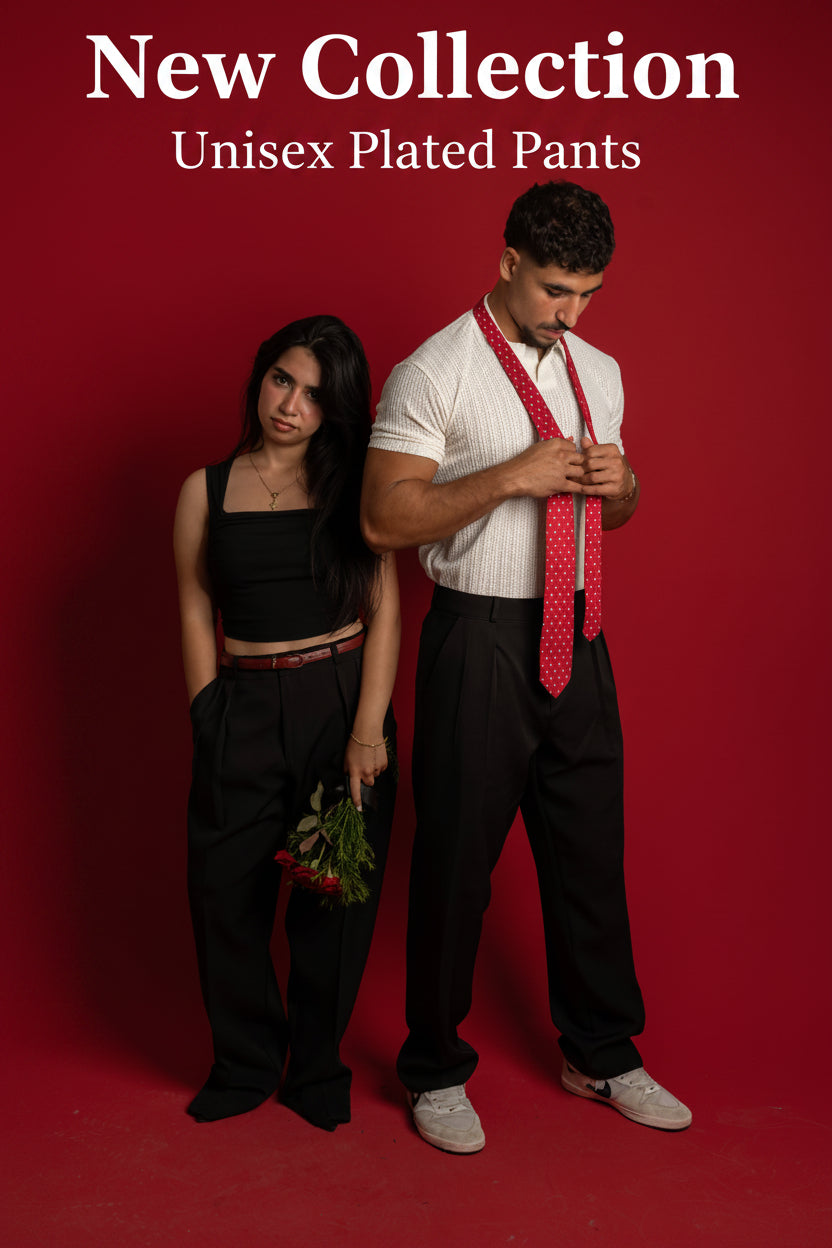 Black pleated pants